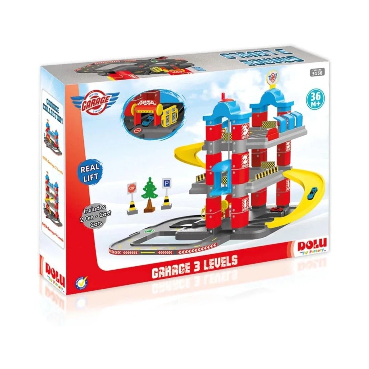 Dolu 3 Level Garage with Lift Playset | Luxury Home Accessories | Heulog Glow