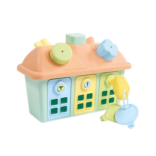 Dolu House Shape Sorter with Lockable Doors | Luxury Home Accessories | Heulog Glow