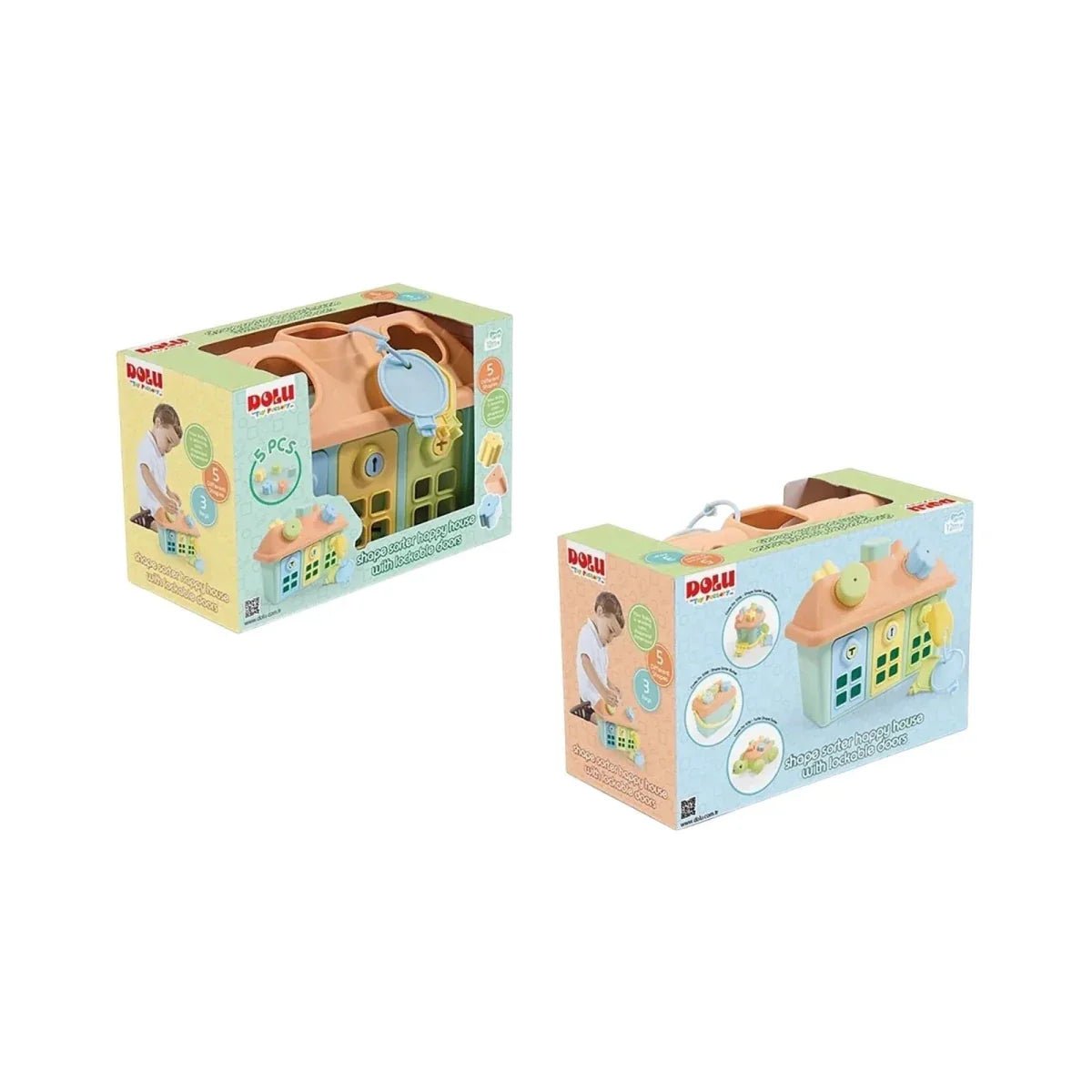 Dolu House Shape Sorter with Lockable Doors | Luxury Home Accessories | Heulog Glow