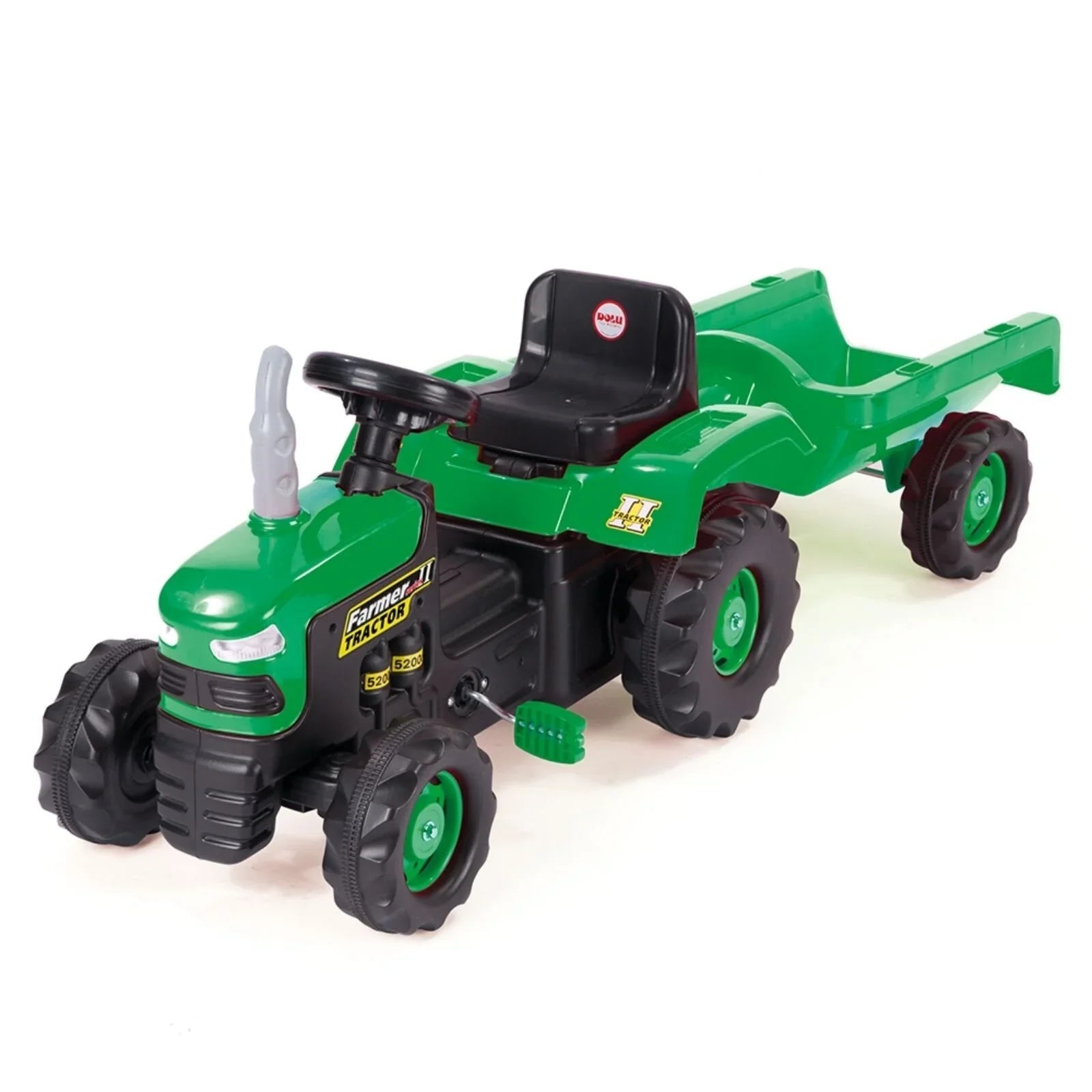 Dolu Ride On Pedal Tractor & Trailer - Green | Luxury Home Accessories | Heulog Glow