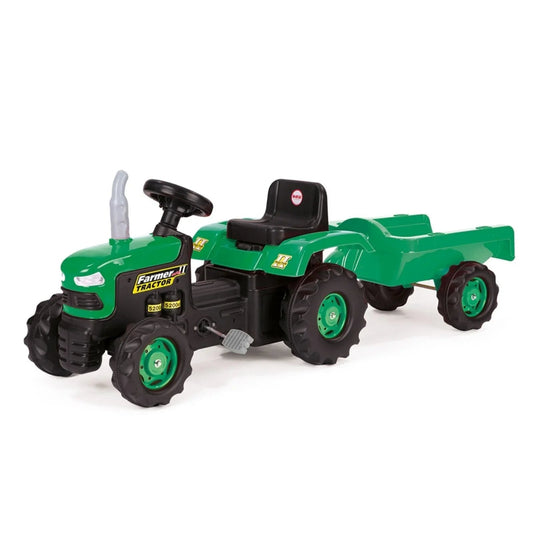 Dolu Ride On Pedal Tractor & Trailer - Green | Luxury Home Accessories | Heulog Glow