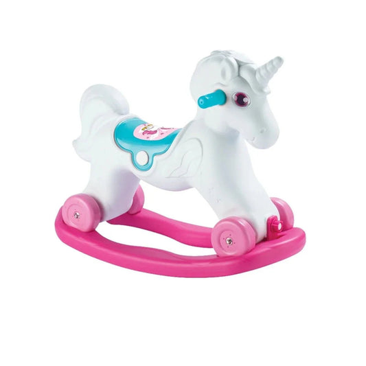 Dolu Unicorn Rocking Horse with Wheels - Pink | Luxury Home Accessories | Heulog Glow