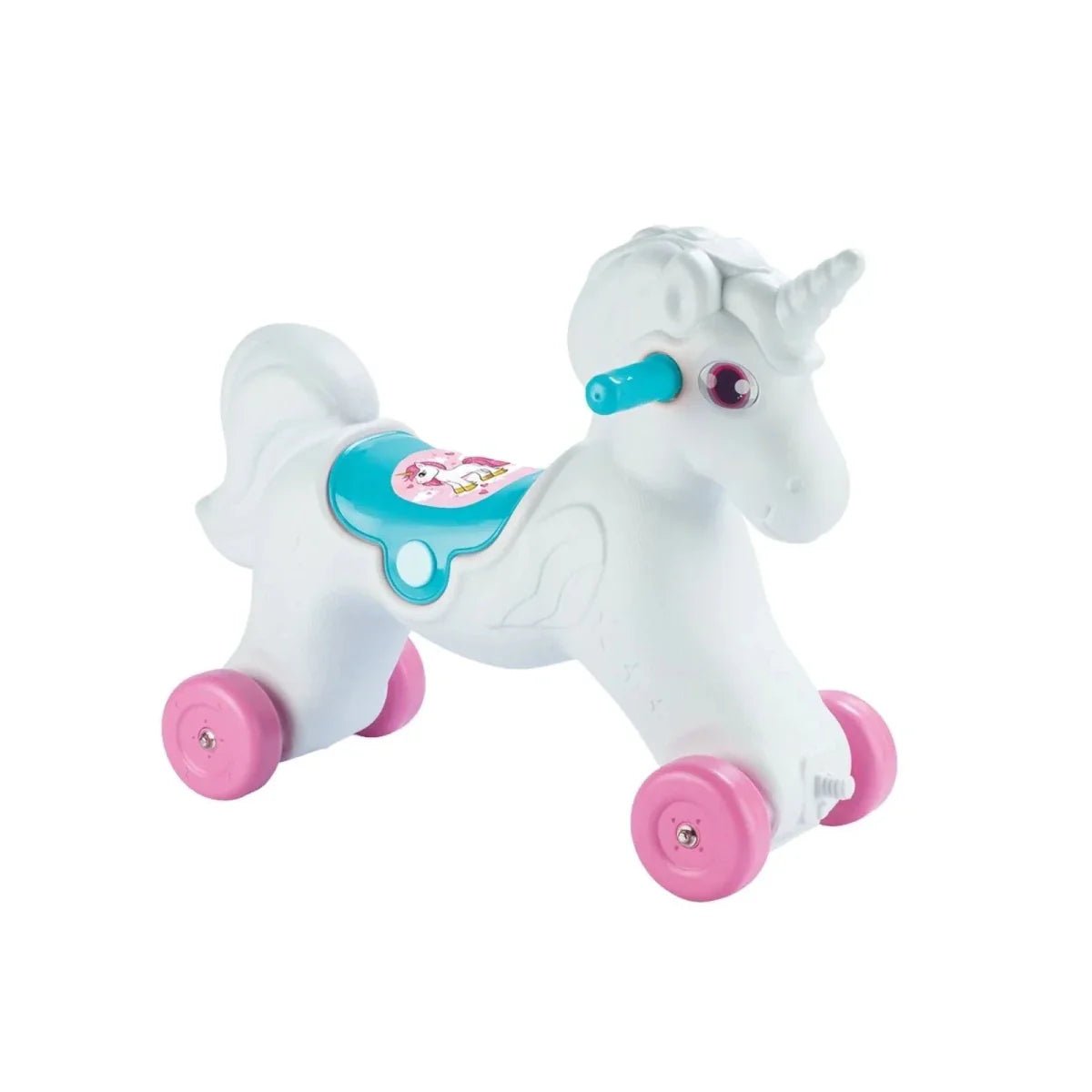 Dolu Unicorn Rocking Horse with Wheels - Pink | Luxury Home Accessories | Heulog Glow