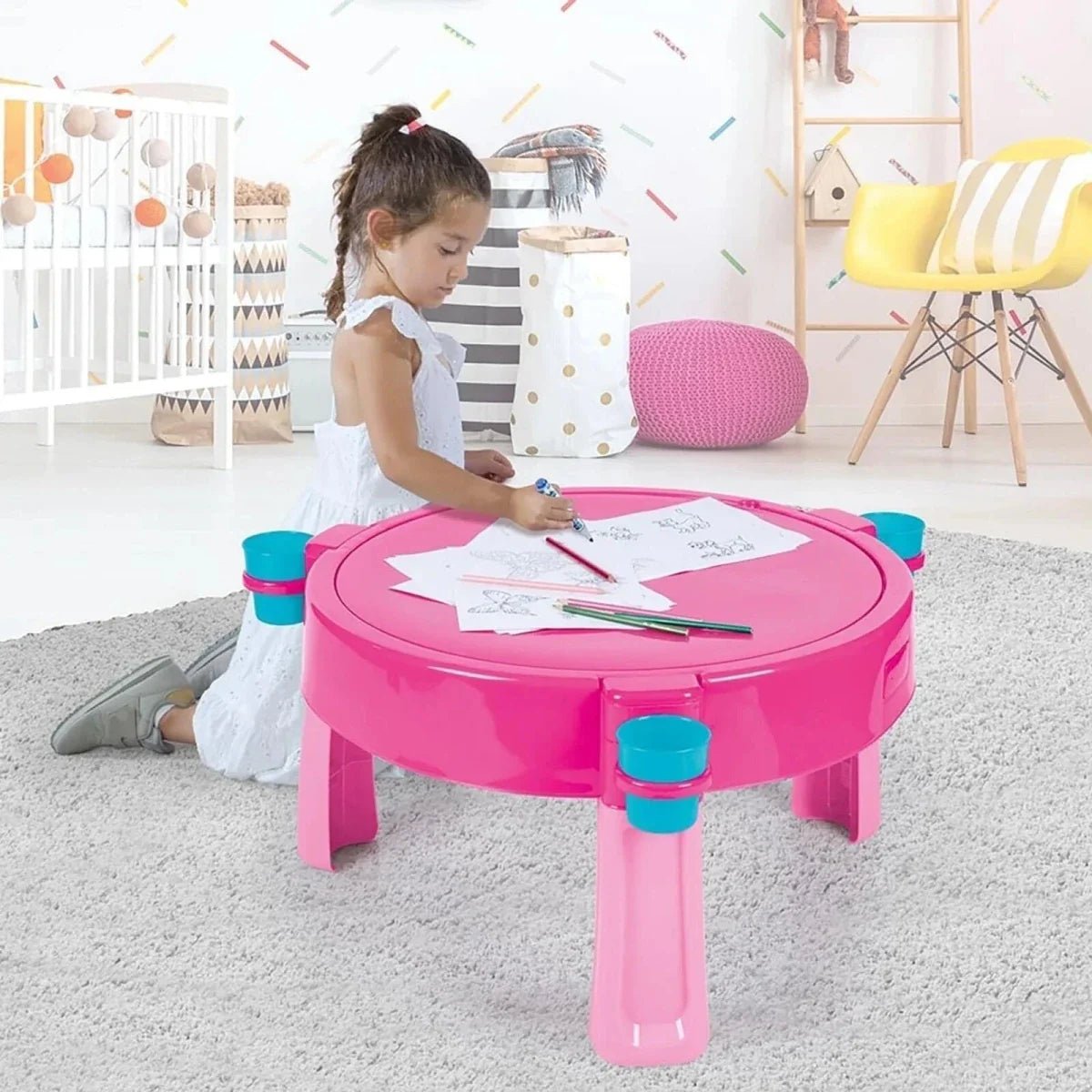 Dolu Unicorn Sand & Water Play Table – Pink | Luxury Home Accessories | Heulog Glow