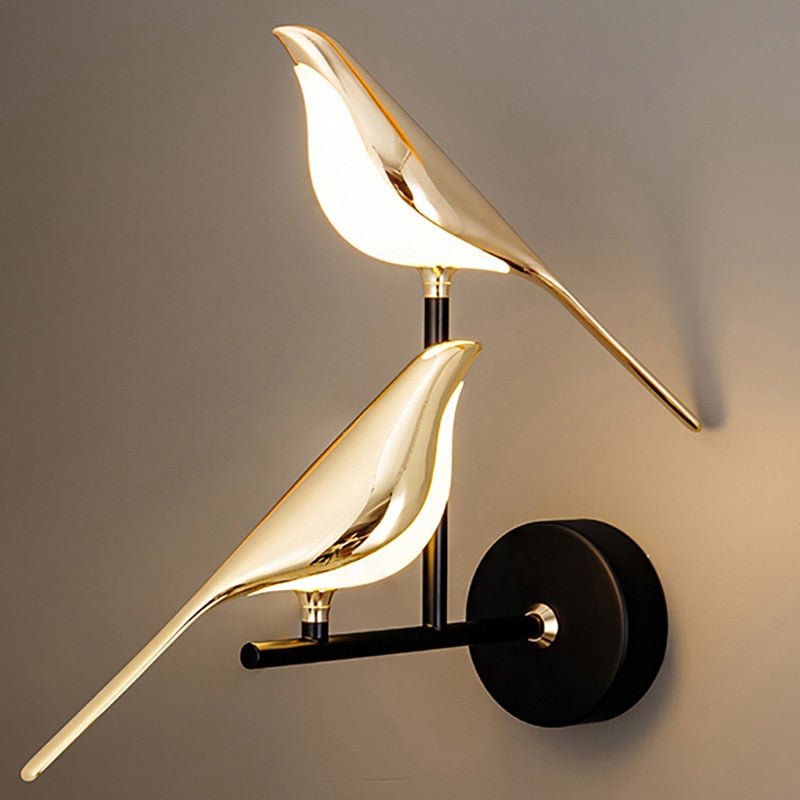 Double Chirpy LED Bird Nursery Wall Light - Hardwired Ambient | Luxury Home Accessories | Heulog Glow