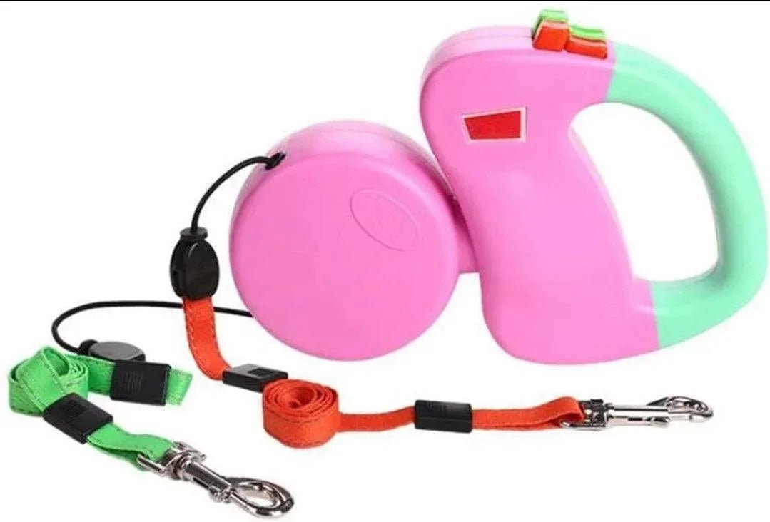 Double Dog Anti Twist Extendable Lead - No More Tangle! | Luxury Home Accessories | Heulog Glow