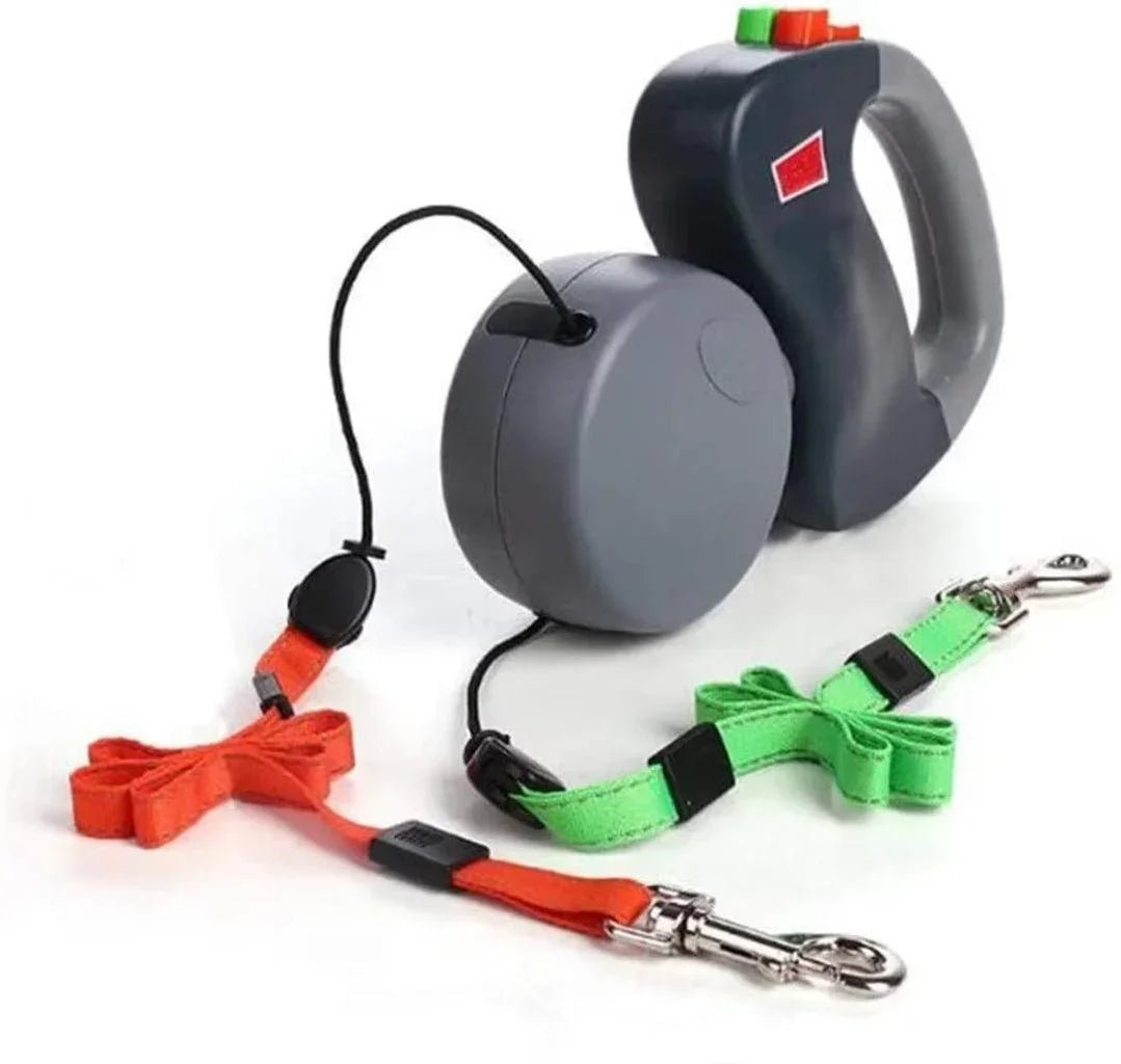 Double Dog Anti Twist Extendable Lead - No More Tangle! | Luxury Home Accessories | Heulog Glow