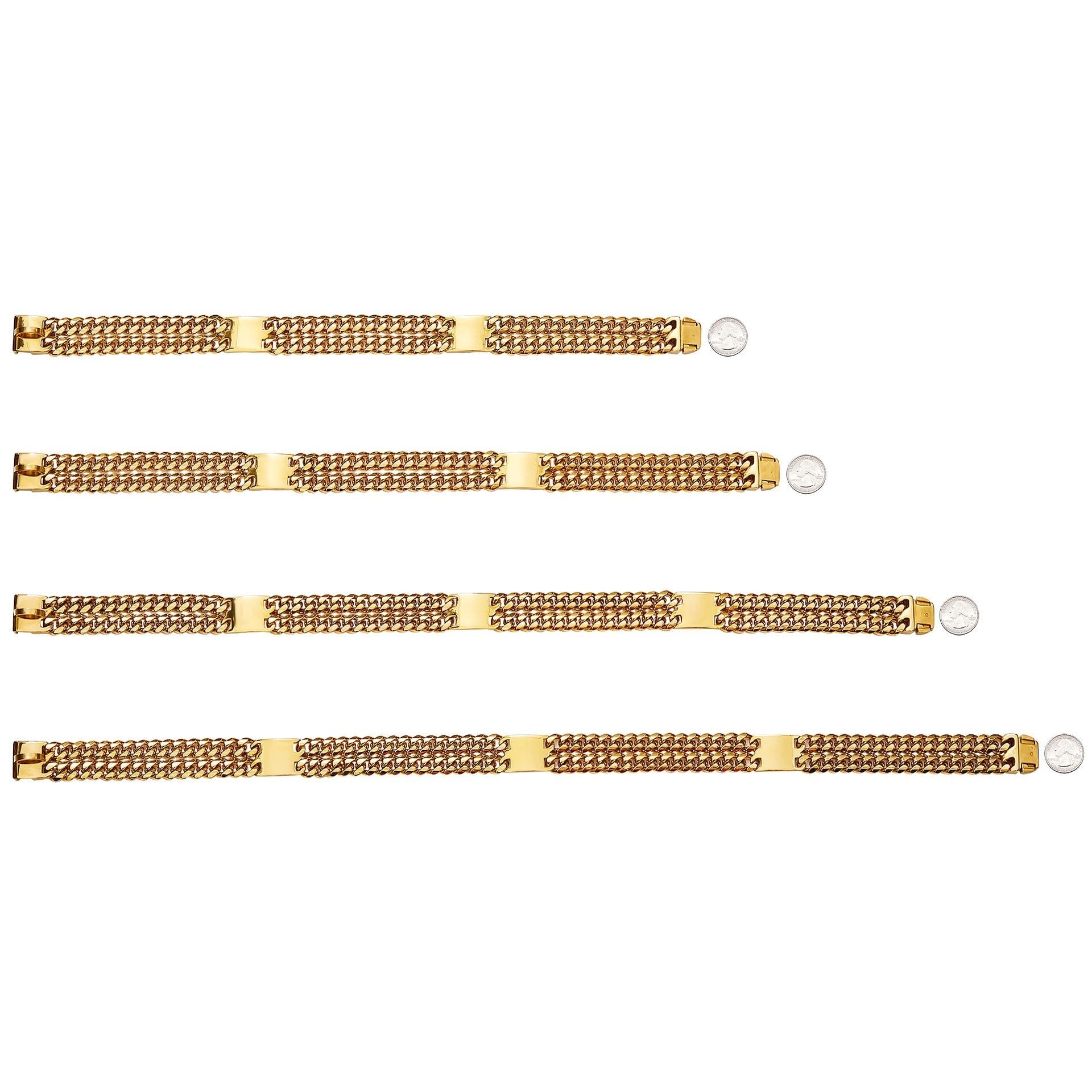 Double Row Gold ID Brand Metal Dog Chain Collar | Luxury Home Accessories | Heulog Glow