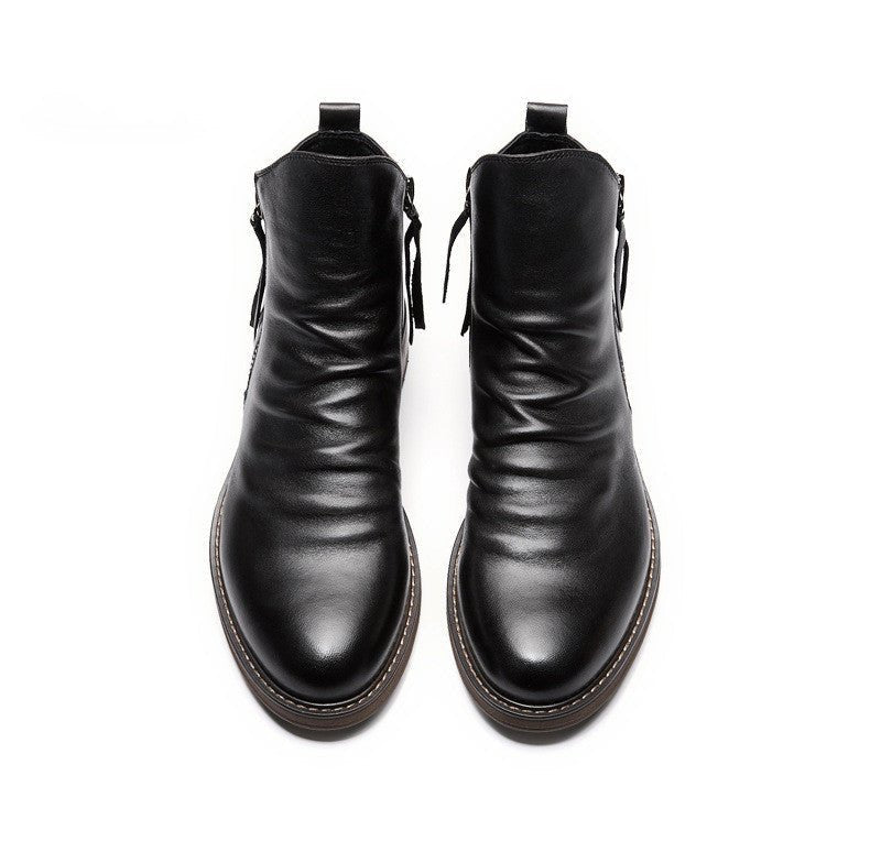 Double side zipper non-slip men's boots | Luxury Home Accessories | Heulog Glow