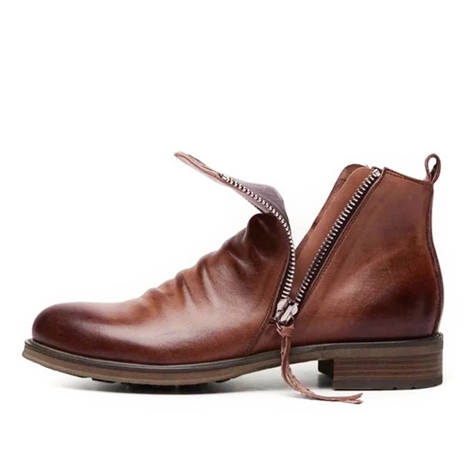 Double side zipper non-slip men's boots | Luxury Home Accessories | Heulog Glow