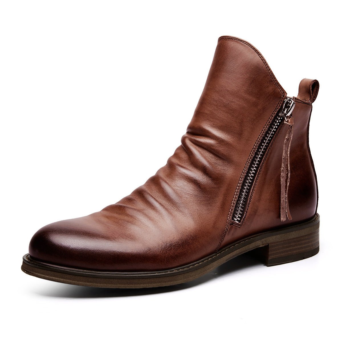 Double side zipper non-slip men's boots | Luxury Home Accessories | Heulog Glow