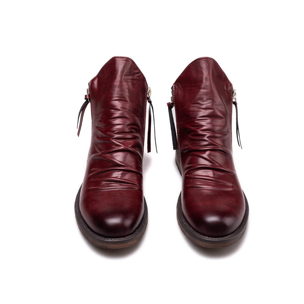 Double side zipper non-slip men's boots | Luxury Home Accessories | Heulog Glow