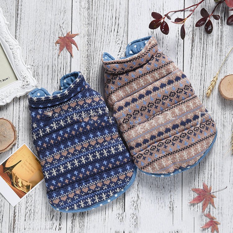 Double-sided Casual Polka-dot Knitted Vest Dog Clothes | Luxury Home Accessories | Heulog Glow