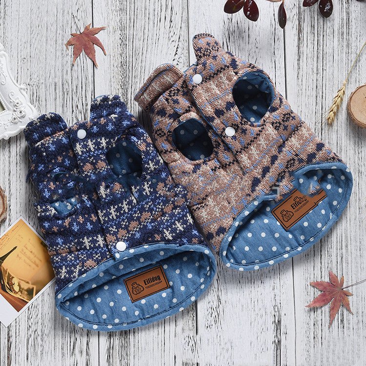 Double-sided Casual Polka-dot Knitted Vest Dog Clothes | Luxury Home Accessories | Heulog Glow