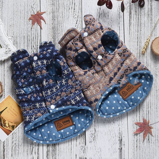 Double-sided Casual Polka-dot Knitted Vest Dog Clothes | Luxury Home Accessories | Heulog Glow