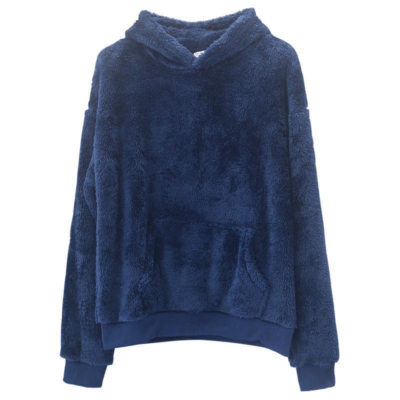 Double-sided Velvet Hooded Sweater Men's Plush Sweatshirt With Pockets | Luxury Home Accessories | Heulog Glow