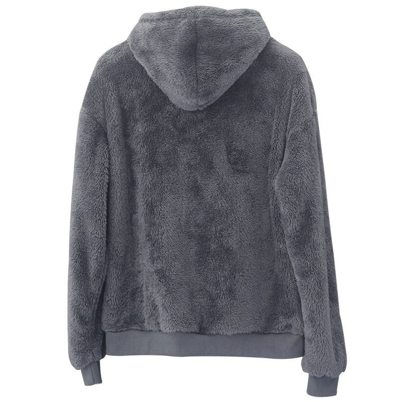 Double-sided Velvet Hooded Sweater Men's Plush Sweatshirt With Pockets | Luxury Home Accessories | Heulog Glow
