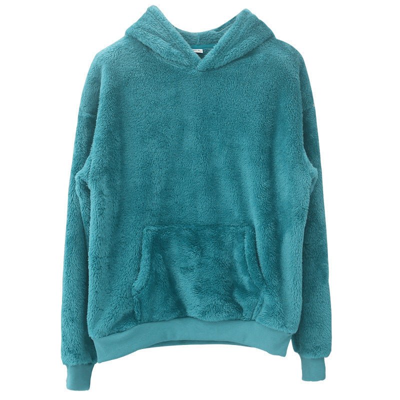 Double-sided Velvet Hooded Sweater Men's Plush Sweatshirt With Pockets | Luxury Home Accessories | Heulog Glow