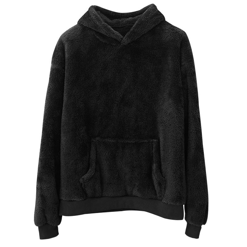 Double-sided Velvet Hooded Sweater Men's Plush Sweatshirt With Pockets | Luxury Home Accessories | Heulog Glow
