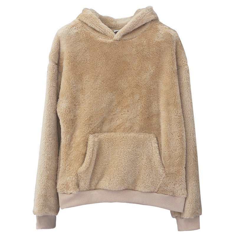 Double-sided Velvet Hooded Sweater Men's Plush Sweatshirt With Pockets | Luxury Home Accessories | Heulog Glow