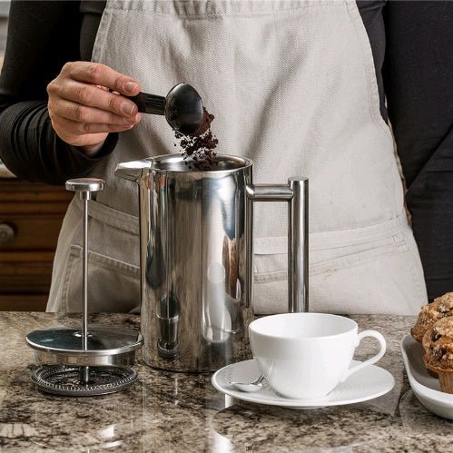 Double Stainless Steel Coffee Pot French Coffee Press Pot Insulation Pot Tea Maker Pressure Pot | Luxury Home Accessories | Heulog Glow