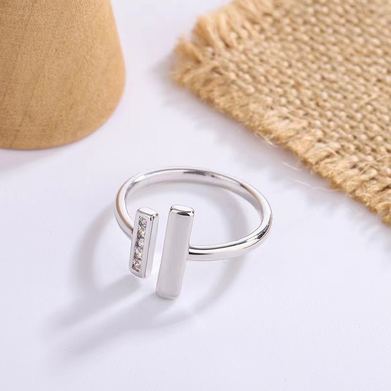 Double T Ring Niche Open Minimalist Style Ring Birthday Gift Valentine's Day Gift | Luxury Home Accessories | Heulog Glow