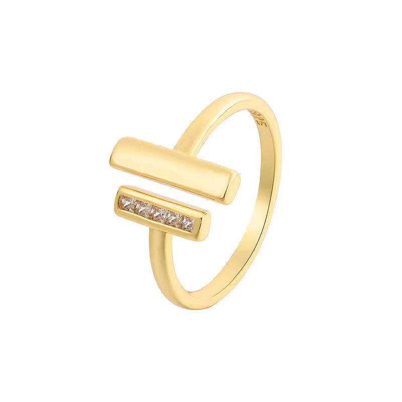 Double T Ring Niche Open Minimalist Style Ring Birthday Gift Valentine's Day Gift | Luxury Home Accessories | Heulog Glow