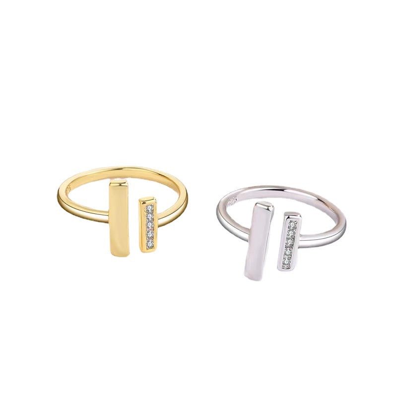 Double T Ring Niche Open Minimalist Style Ring Birthday Gift Valentine's Day Gift | Luxury Home Accessories | Heulog Glow