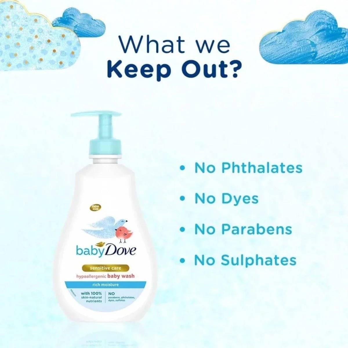 Dove Baby Head to Toe Sensitive Wash 200ml | Luxury Home Accessories | Heulog Glow