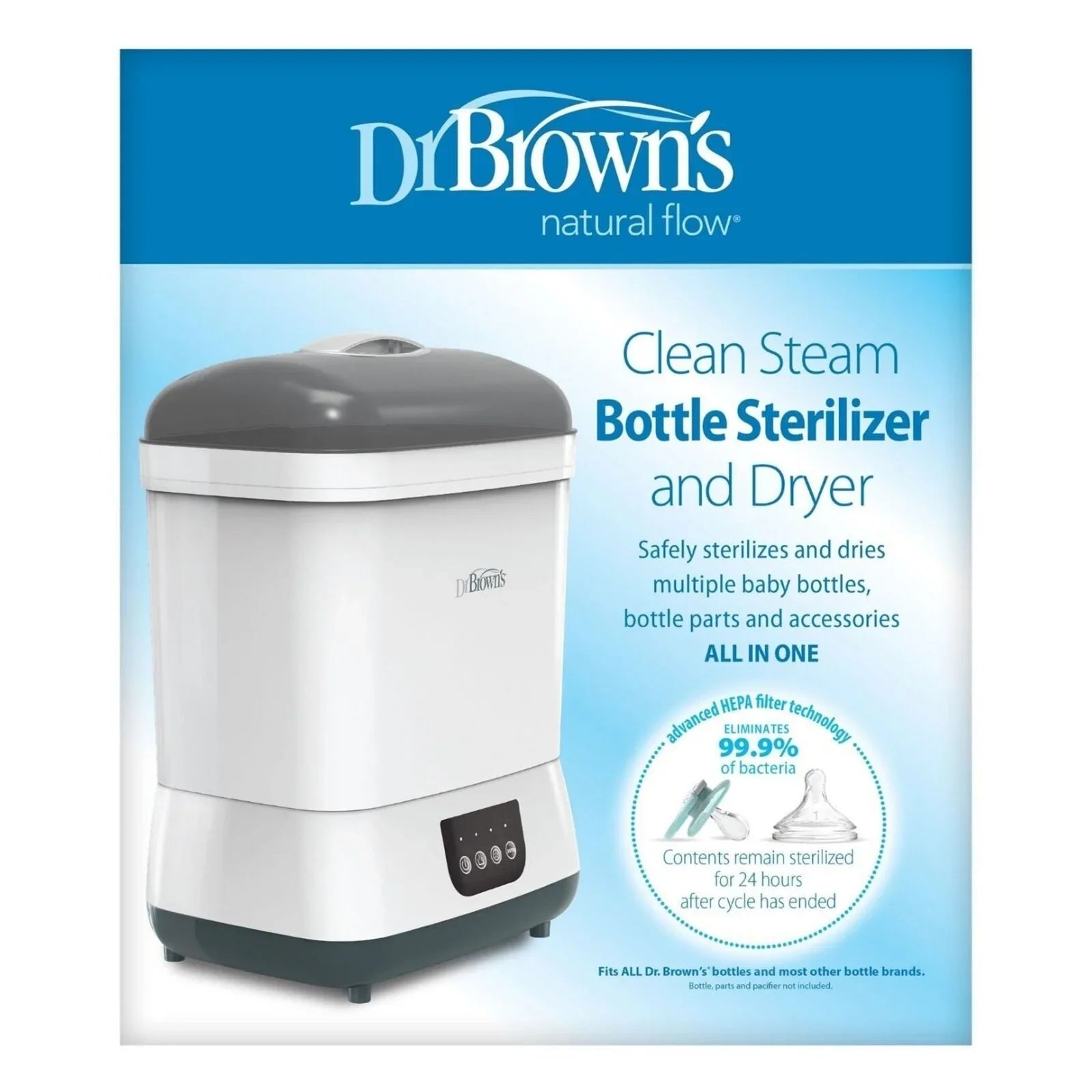 Dr. Brown's Clean Steam Bottle Steriliser & Dryer | Luxury Home Accessories | Heulog Glow