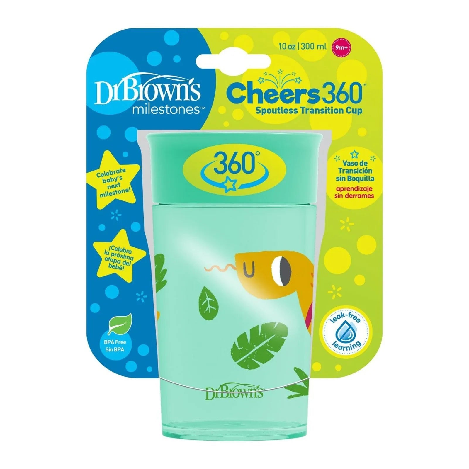 Dr. Brown's Milestones Cheers 360 Cup 300ml - Green | Luxury Home Accessories | Heulog Glow