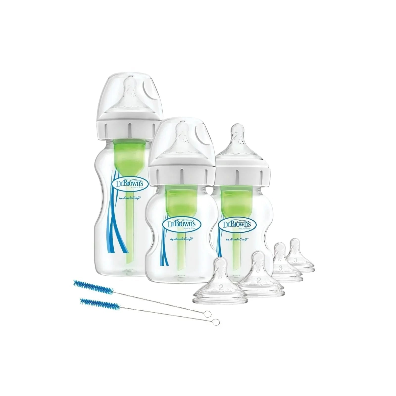 Dr. Brown's Options+ Anti-Colic Baby Bottle Wide Neck Starter Kit | Luxury Home Accessories | Heulog Glow