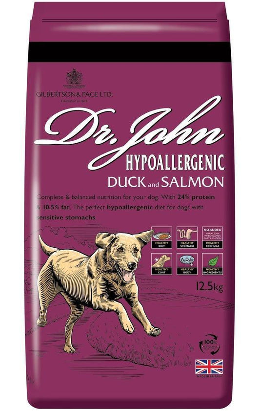 Dr John Hypoallergenic Duck & Salmon 12.5kg | Luxury Home Accessories | Heulog Glow