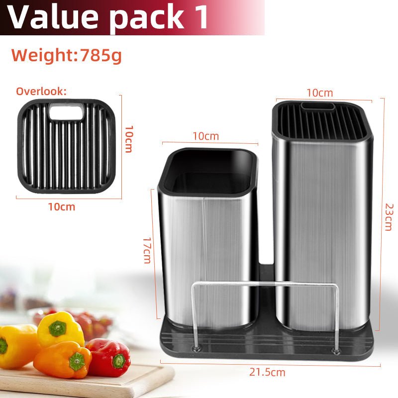 Drainable Knife Chopping Board Holder Size Chopper Holder | Luxury Home Accessories | Heulog Glow
