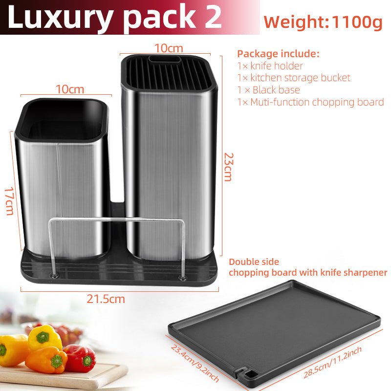 Drainable Knife Chopping Board Holder Size Chopper Holder | Luxury Home Accessories | Heulog Glow