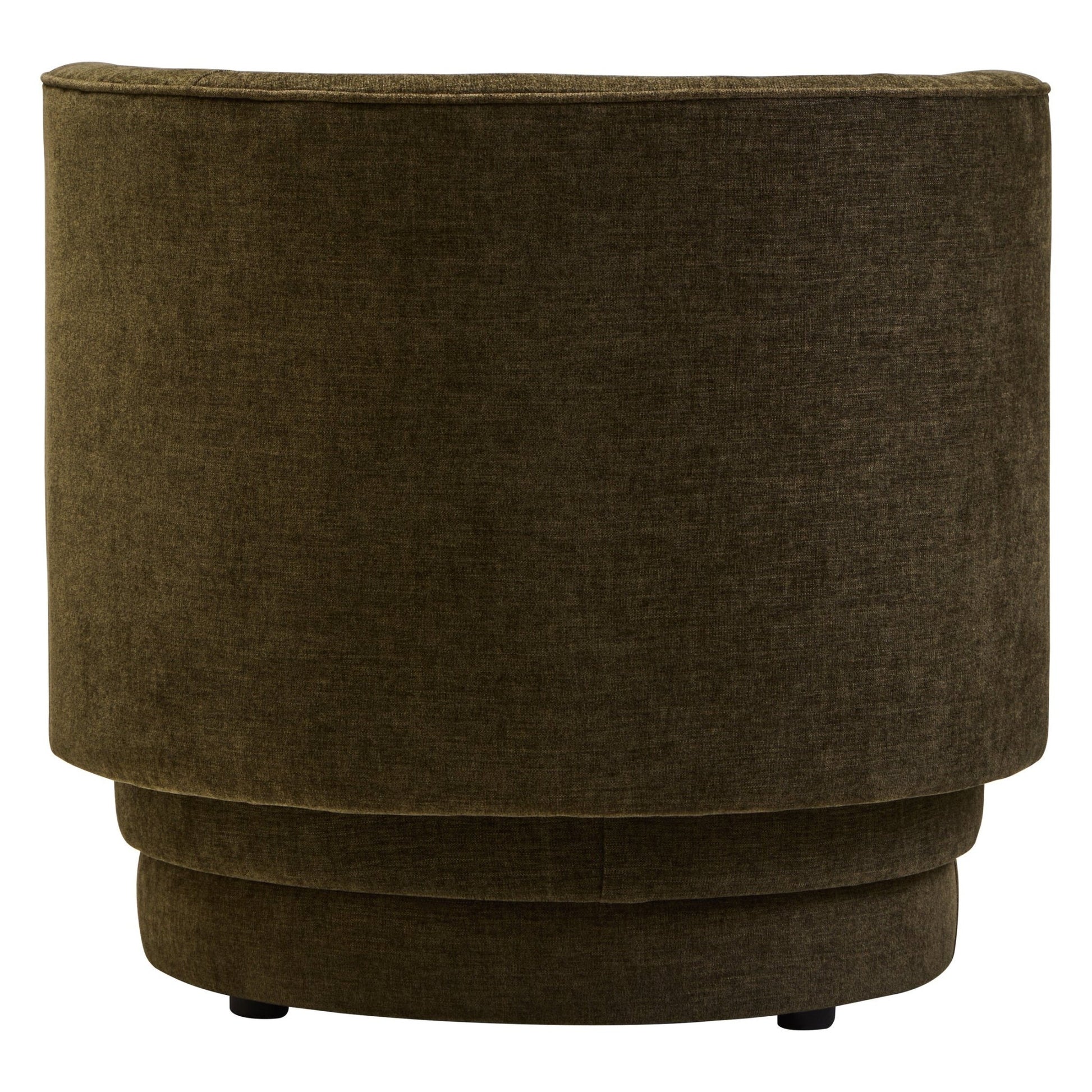 Drake Forest Green Chenille Effect Curved Chair | Luxury Home Accessories | Heulog Glow