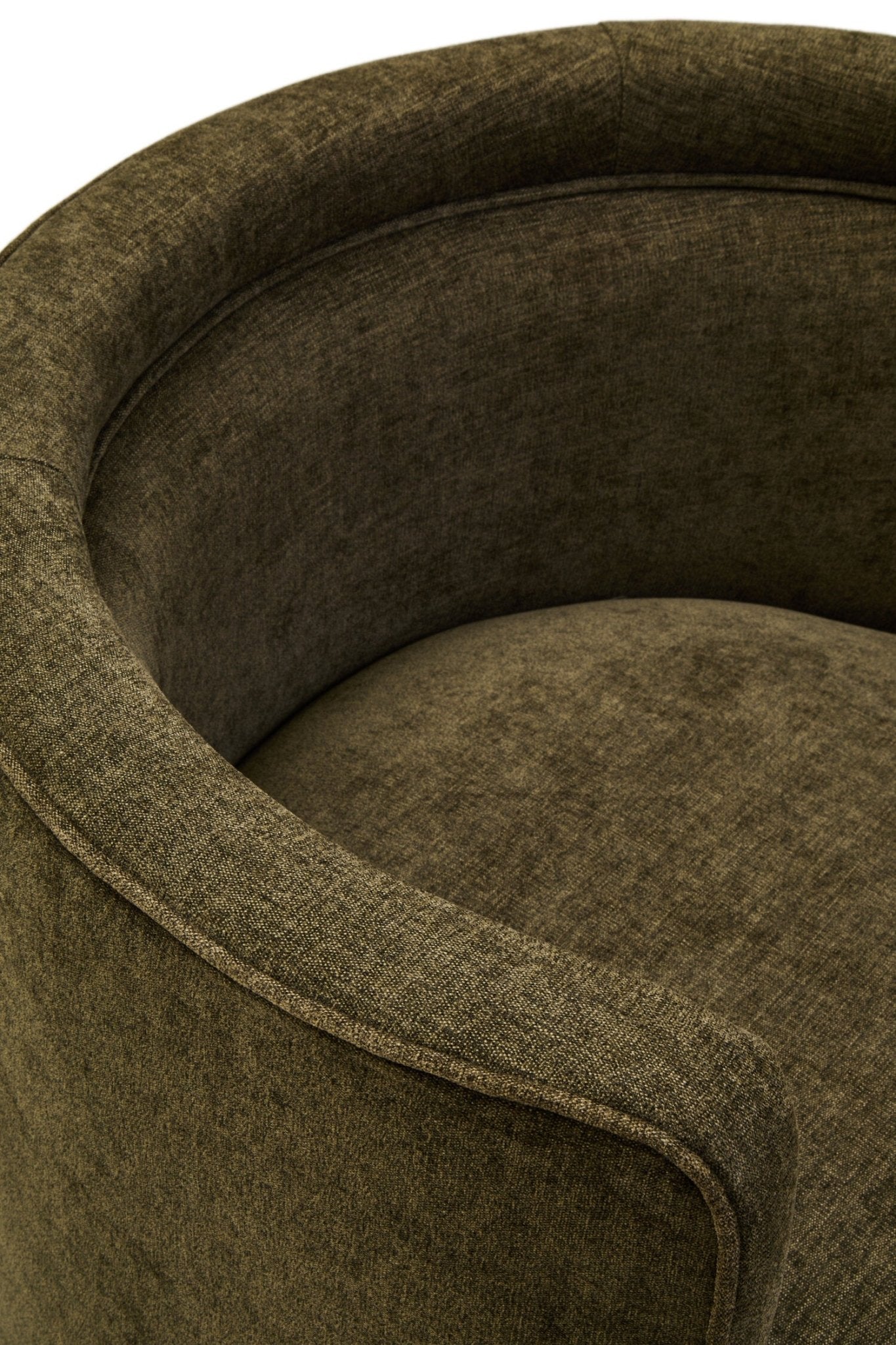 Drake Forest Green Chenille Effect Curved Chair | Luxury Home Accessories | Heulog Glow