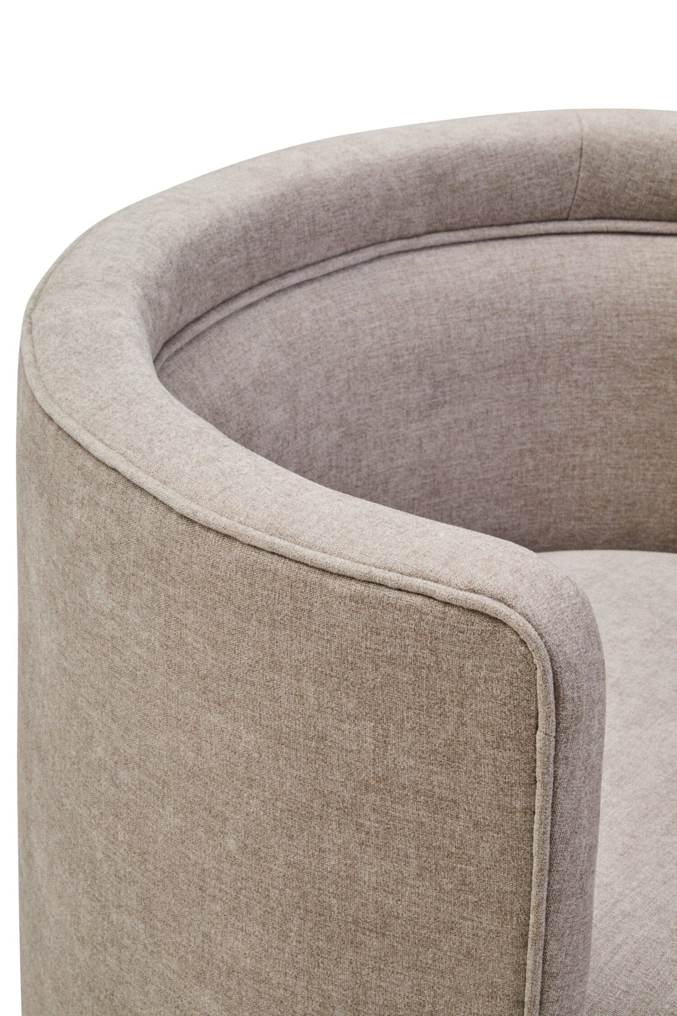 Drake Taupe Chenille Effect Curved Chair | Luxury Home Accessories | Heulog Glow