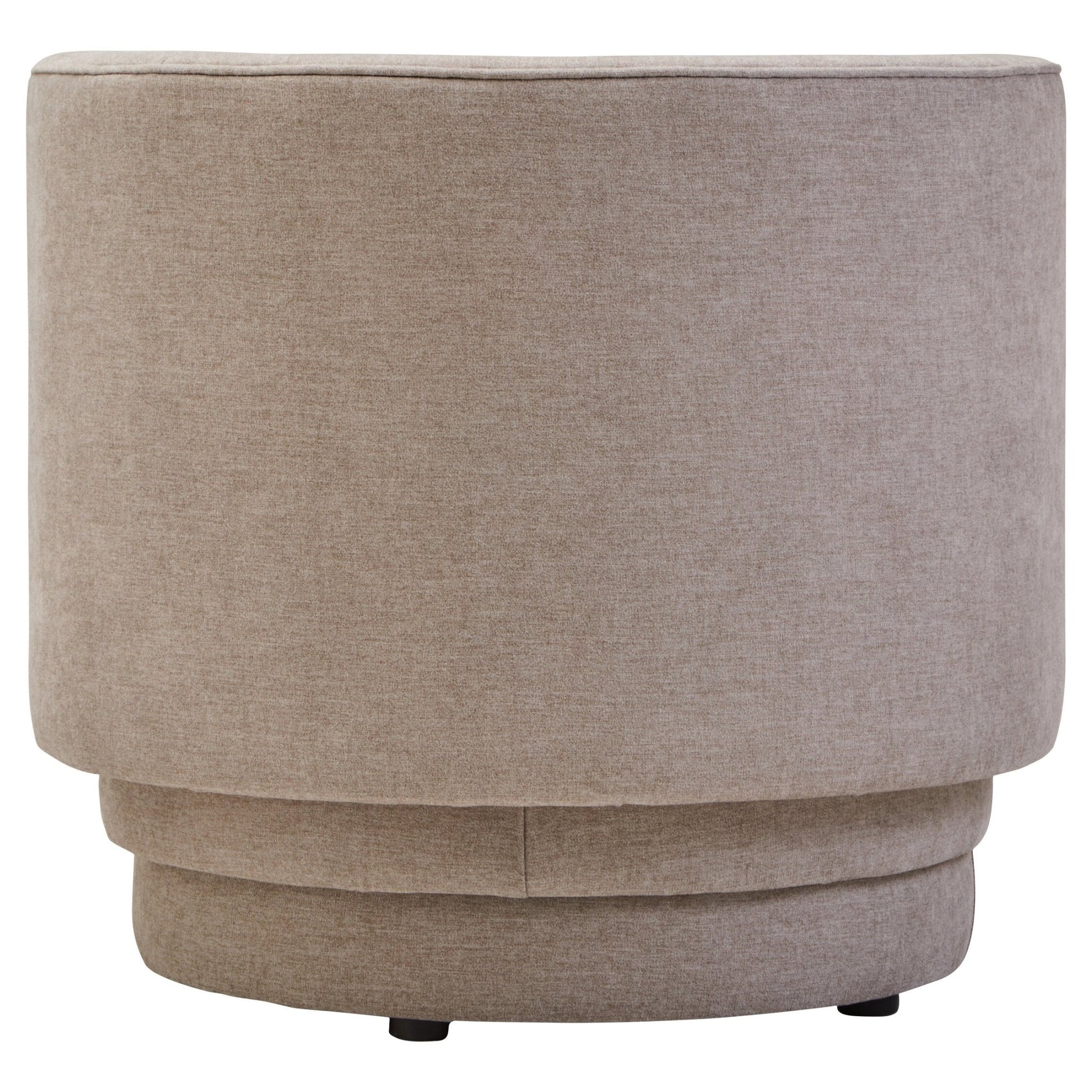Drake Taupe Chenille Effect Curved Chair | Luxury Home Accessories | Heulog Glow