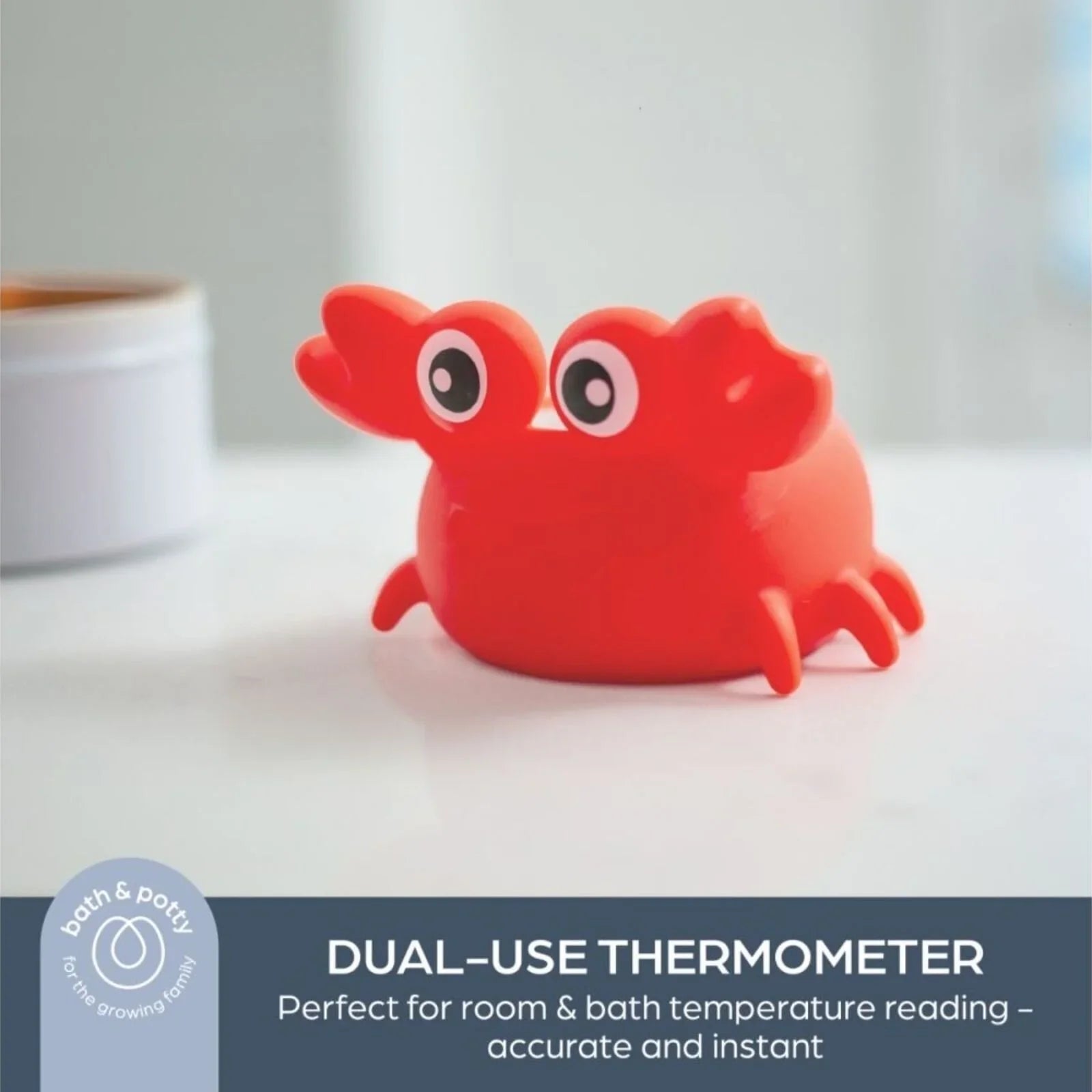 Dreambaby 2-in-1 Room & Bath Crab Thermometer | Luxury Home Accessories | Heulog Glow