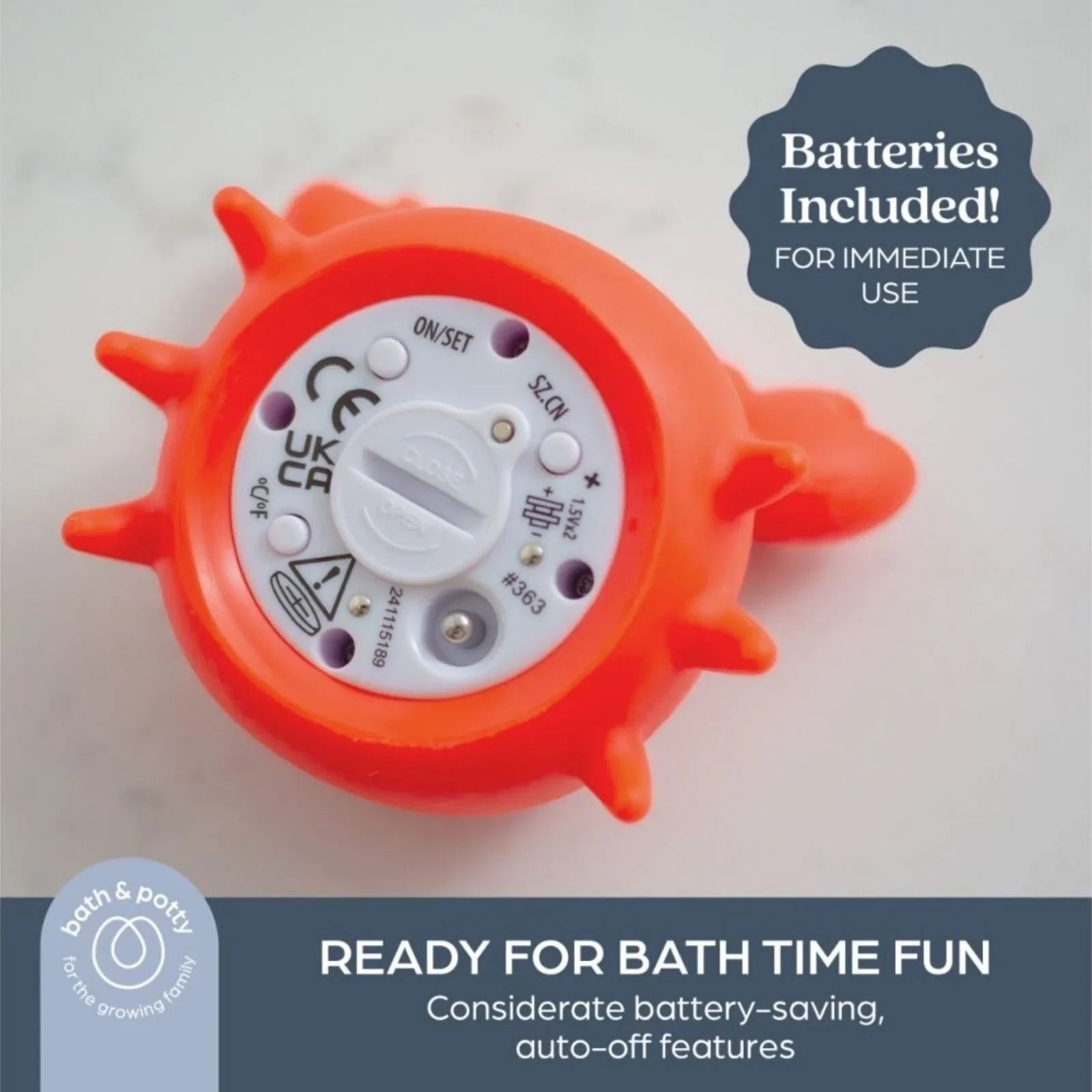 Dreambaby 2-in-1 Room & Bath Crab Thermometer | Luxury Home Accessories | Heulog Glow