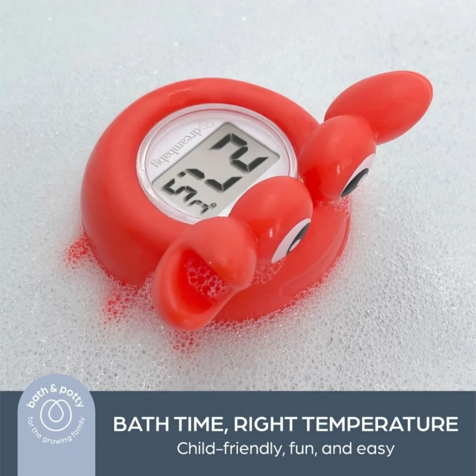 Dreambaby 2-in-1 Room & Bath Crab Thermometer | Luxury Home Accessories | Heulog Glow