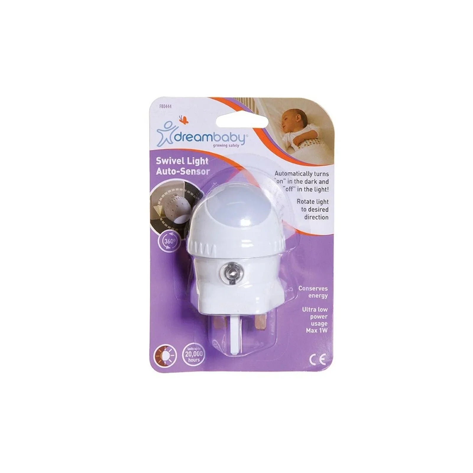 Dreambaby Auto-Sensor Swivel Head LED Night Light | Luxury Home Accessories | Heulog Glow