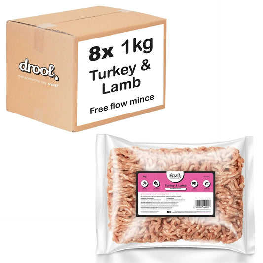 Drool Mince Freeflow Turkey & Lamb 1kg | Luxury Home Accessories | Heulog Glow
