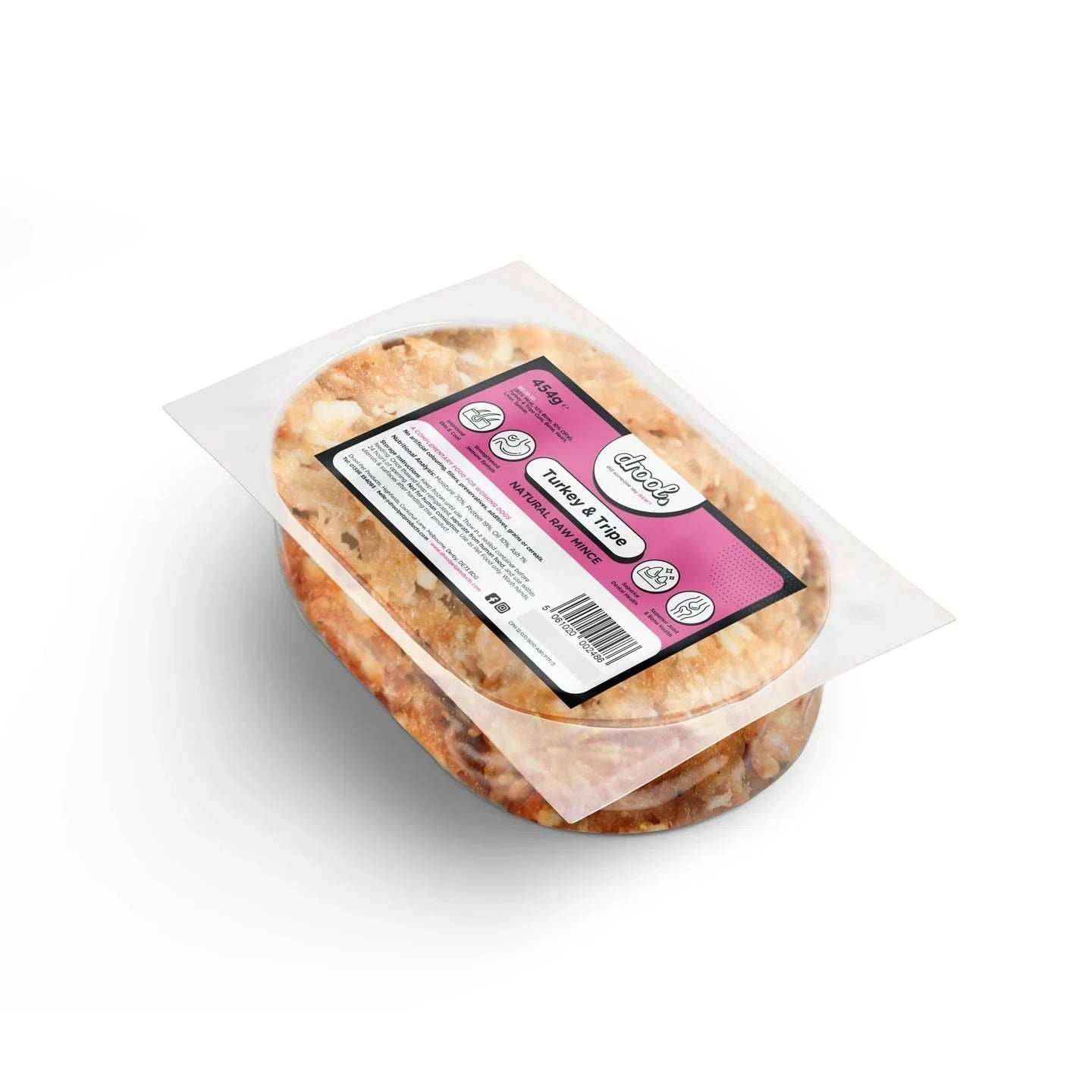 Drool Mince Standard Turkey & Tripe 454g | Luxury Home Accessories | Heulog Glow