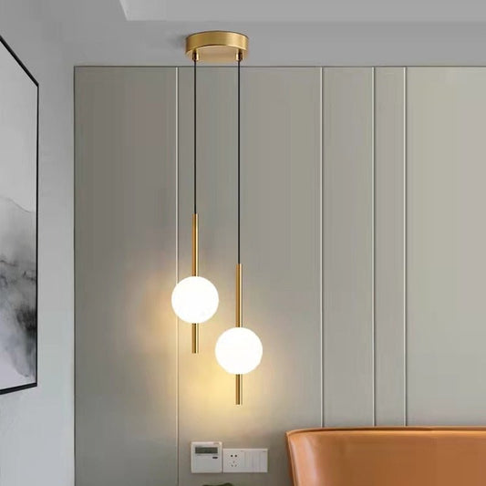 Dual Globe Pendant Light Changeable Colour Modern Bedroom Ceiling | Luxury Home Accessories | Heulog Glow