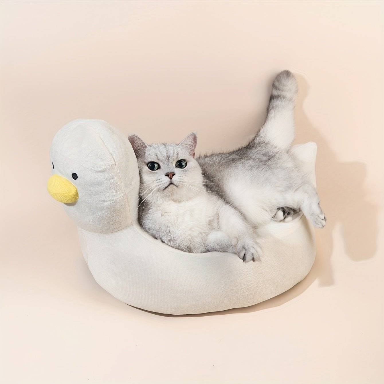 Duck Shape Fluffy Comfortable Pet Bed Sofa Suitable For Small Dogs Soft Polyester Material Unique Pattern Design Four Seasons Comfortable Sleeping Nest For Cats And Puppies | Luxury Home Accessories | Heulog Glow