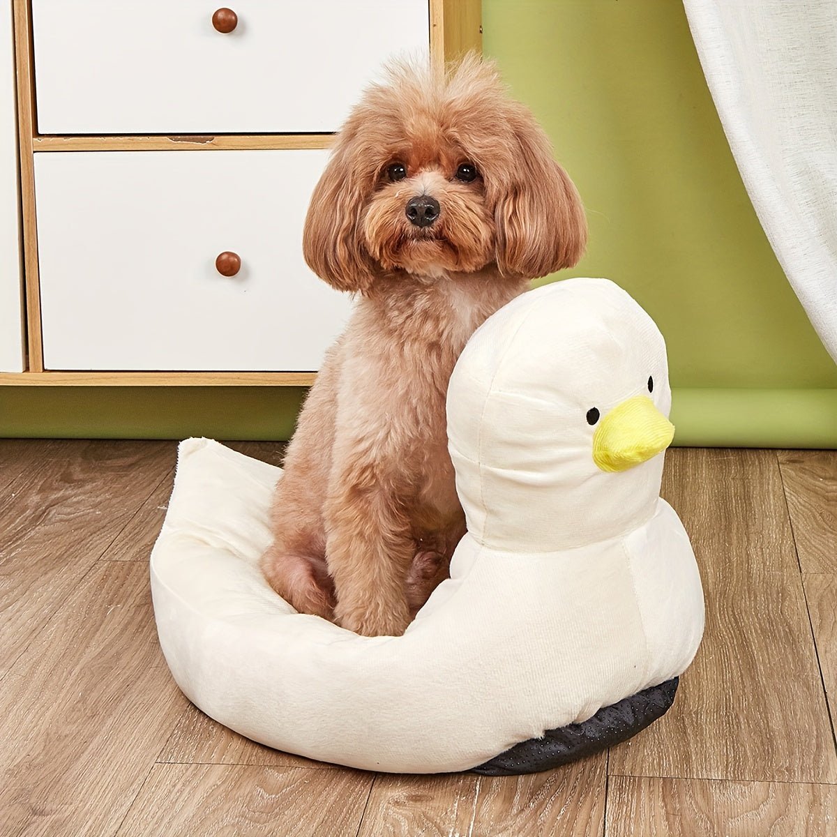 Duck Shape Fluffy Comfortable Pet Bed Sofa Suitable For Small Dogs Soft Polyester Material Unique Pattern Design Four Seasons Comfortable Sleeping Nest For Cats And Puppies | Luxury Home Accessories | Heulog Glow