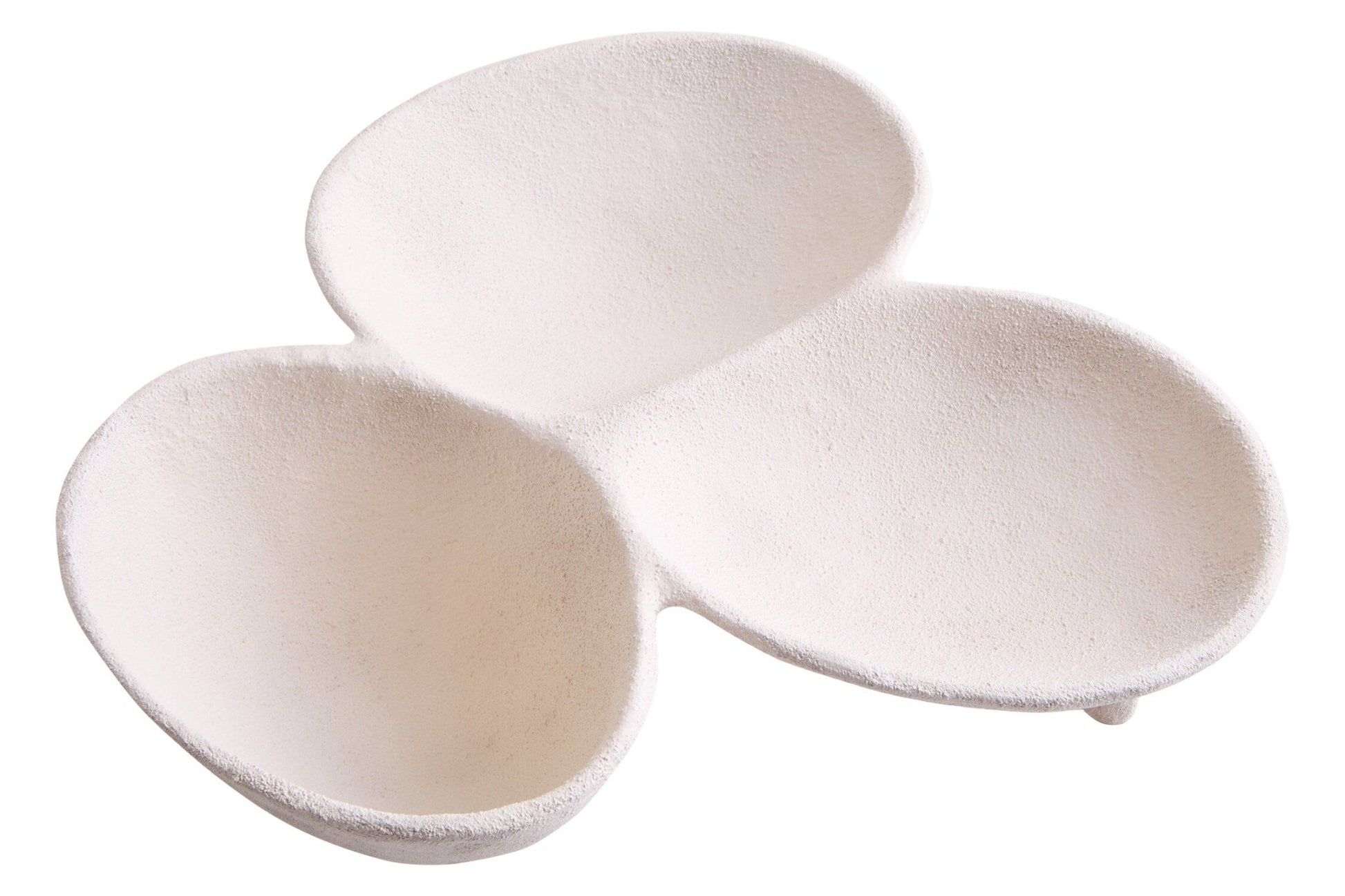 Dunas Textured White Abstract Bowl | Luxury Home Accessories | Heulog Glow