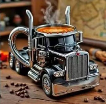 Durable Truck Coffee Mug Semi Truck Handcrafted Coffee Cup Semi-trailer Shaped Semi-Truck Coffee Mugs For Family | Luxury Home Accessories | Heulog Glow